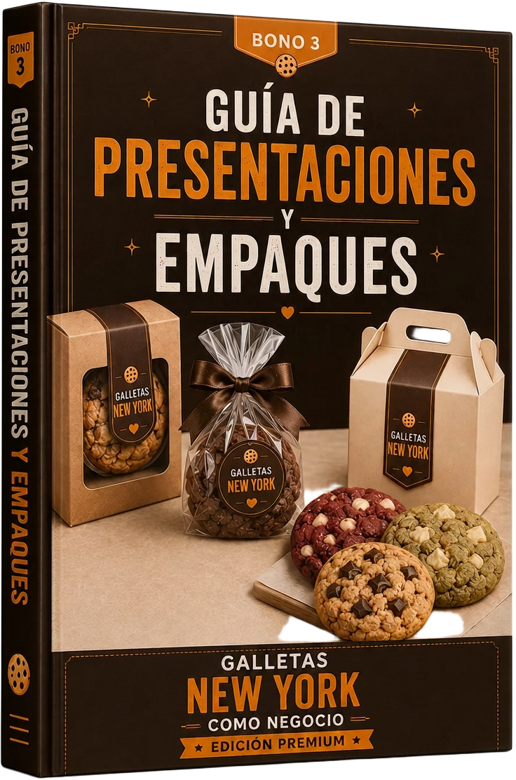 Caja kraft con lazo y galleta envuelta como set de regalo